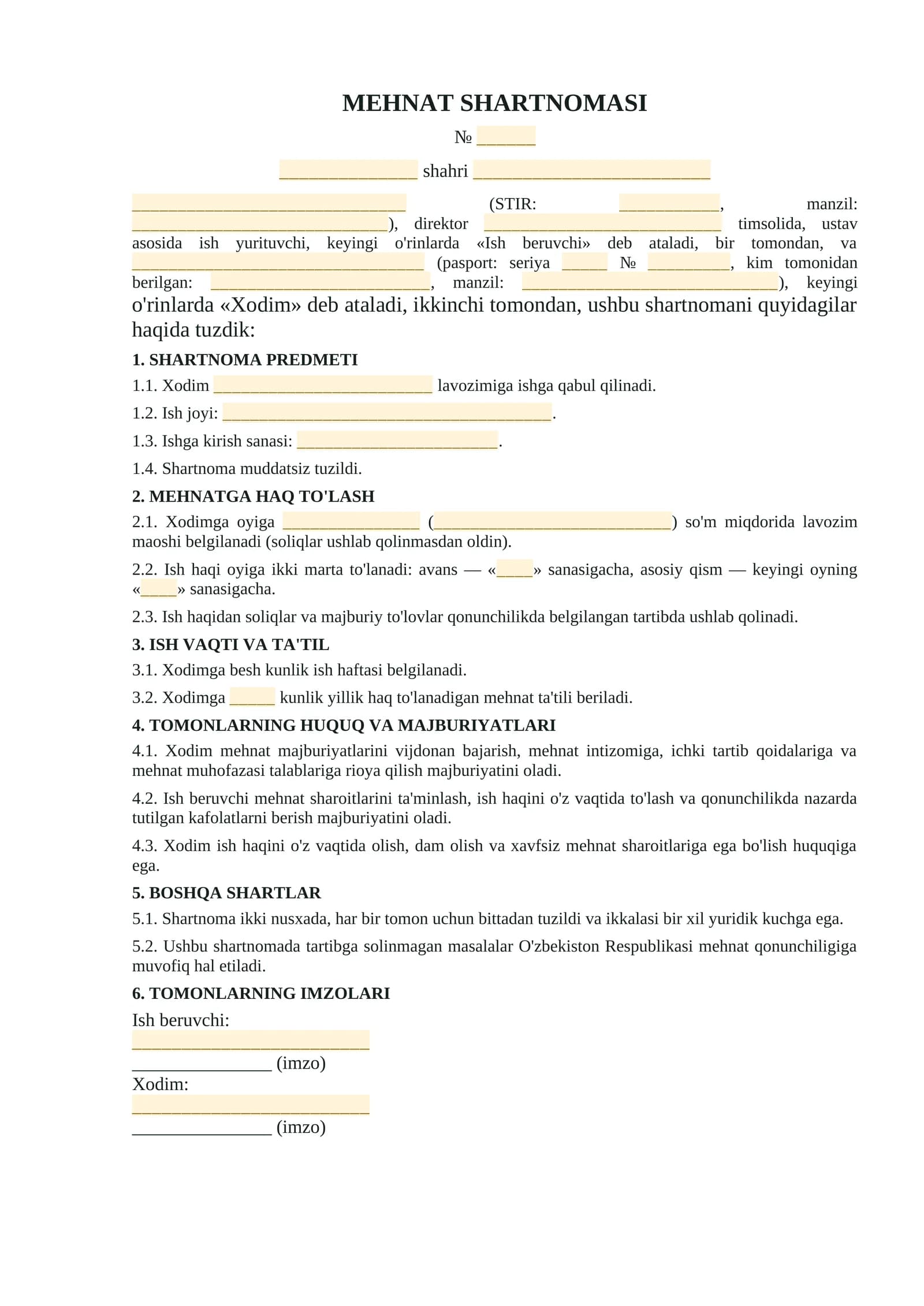 MEHNAT SHARTNOMASI