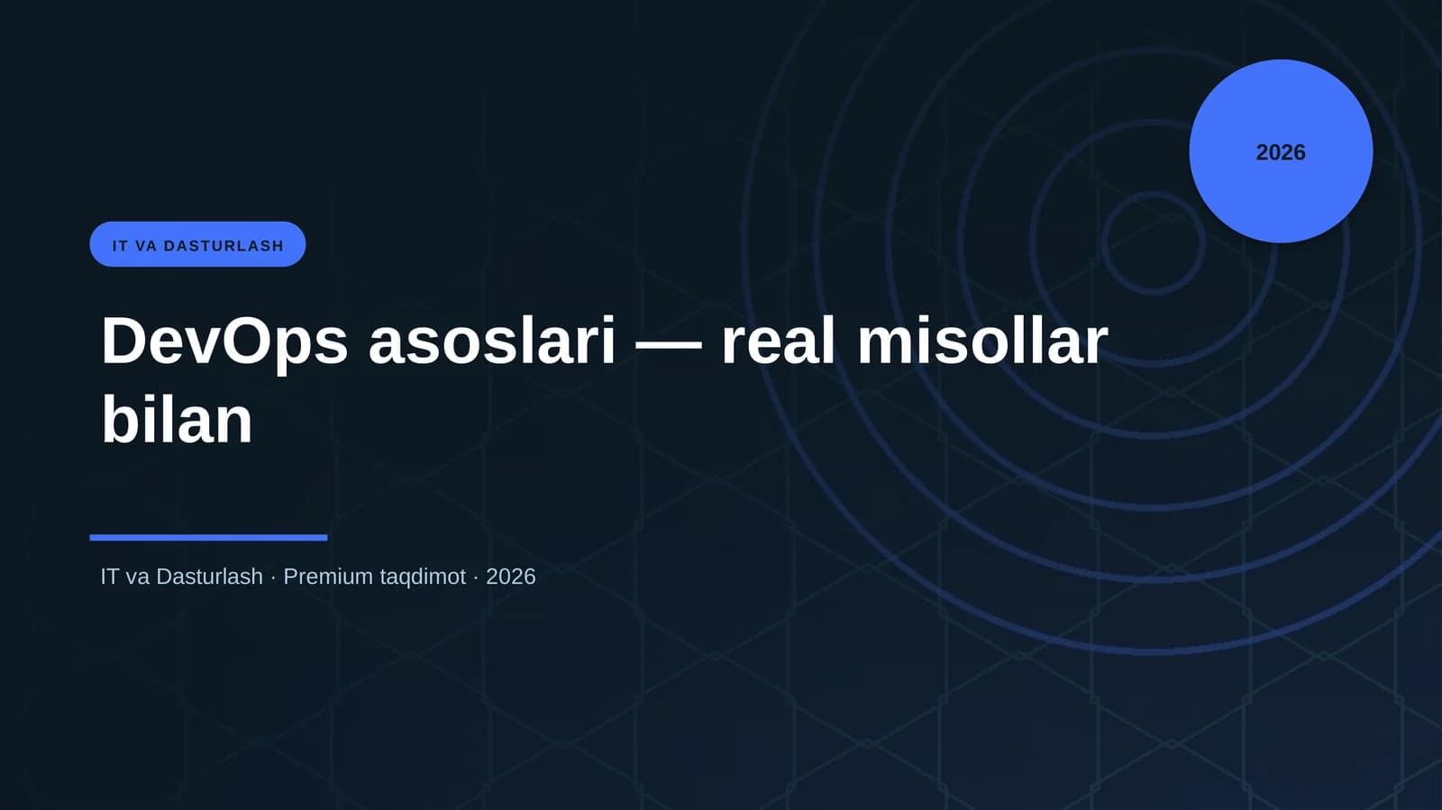 DevOps asoslari — real misollar bilan