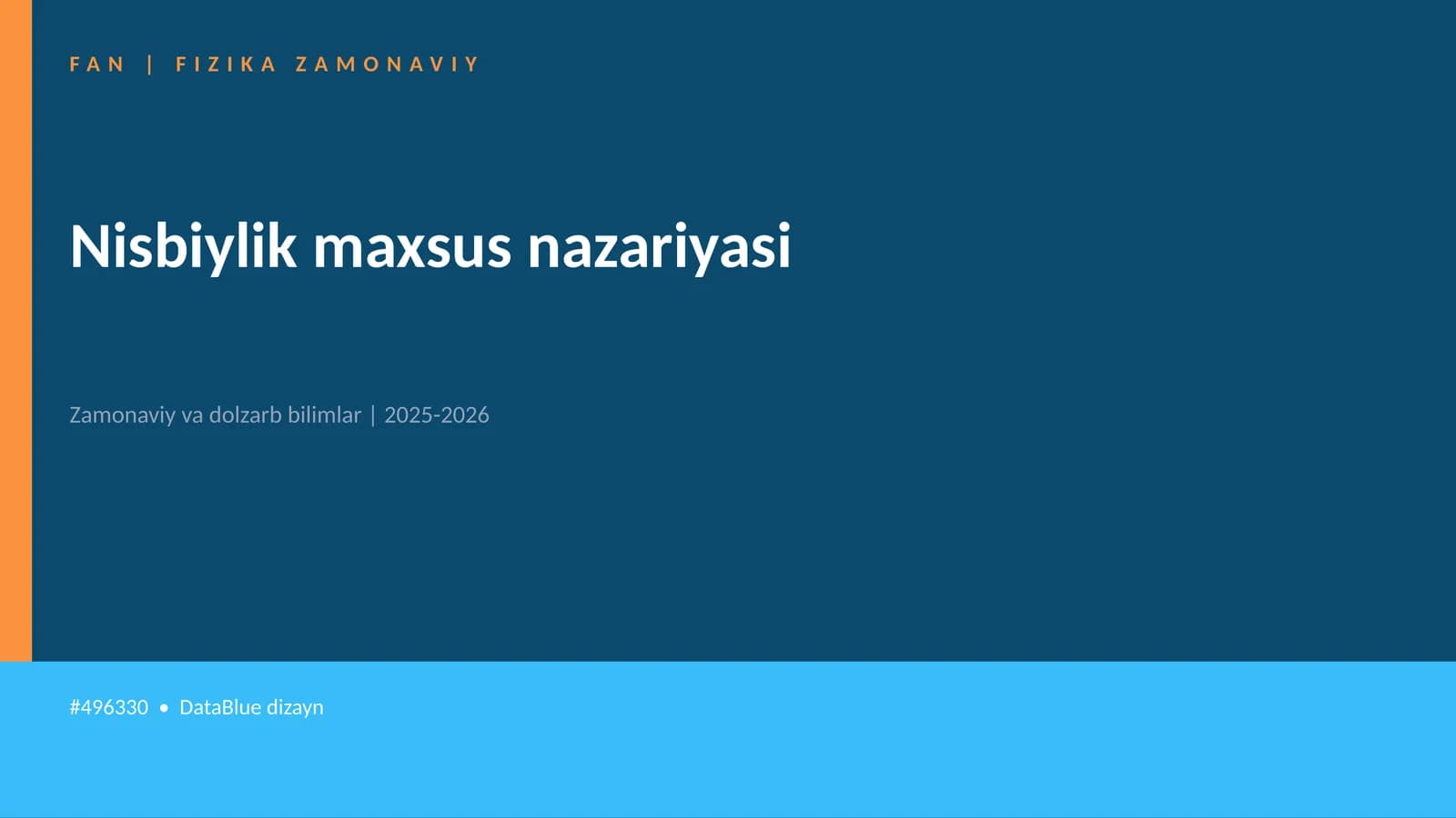 Nisbiylik maxsus nazariyasi