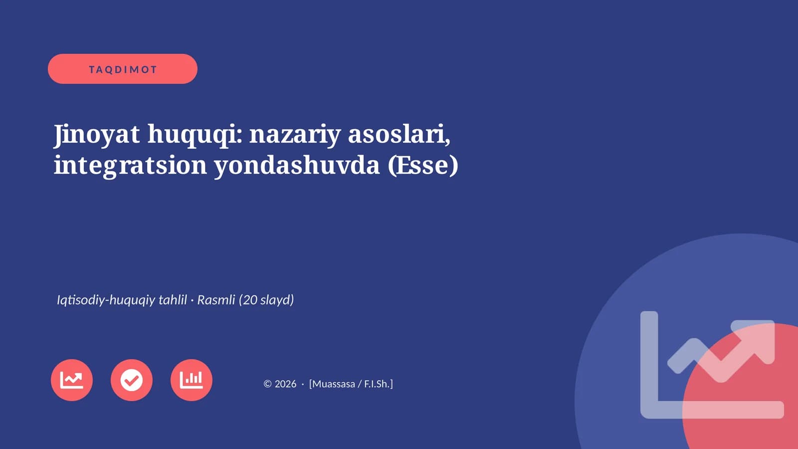 Jinoyat huquqi: nazariy asoslari, integratsion yondashuvda (Esse)