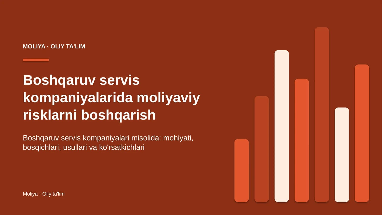 Moliyaviy risklarni boshqarish: mohiyati