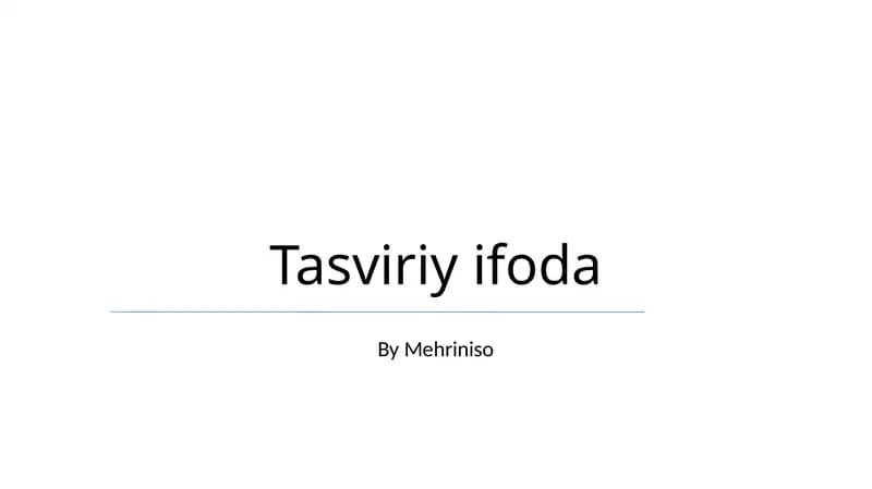 Tasviriy ifoda