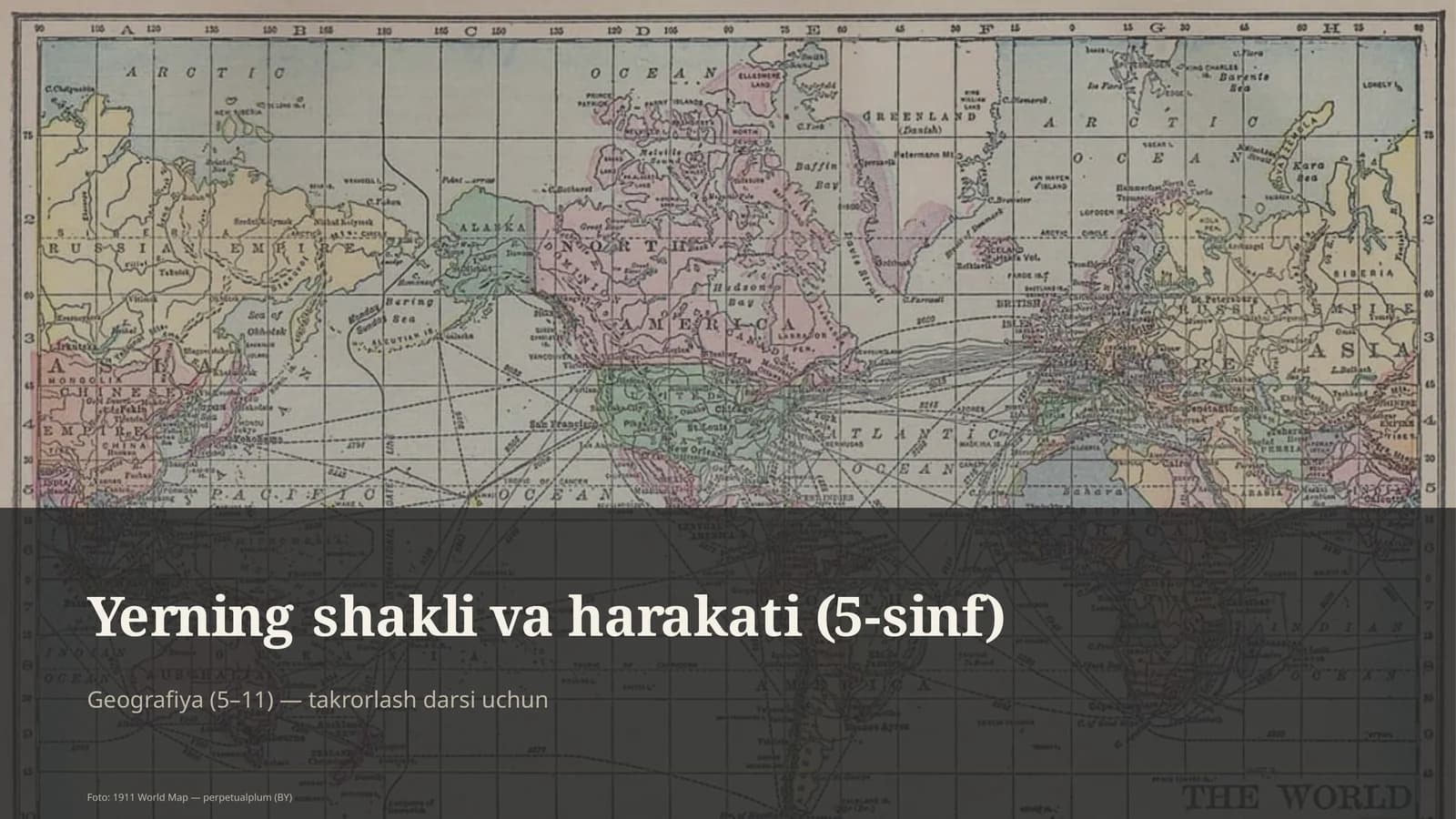 Yerning shakli va harakati (5-sinf)