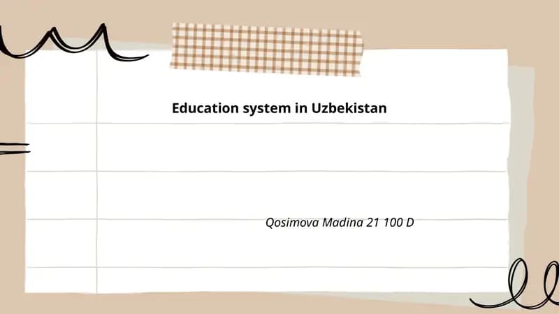 Education system in Uzbekistan