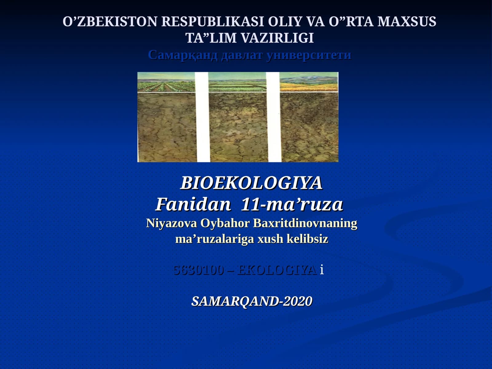 BIOEKOLOGIYA