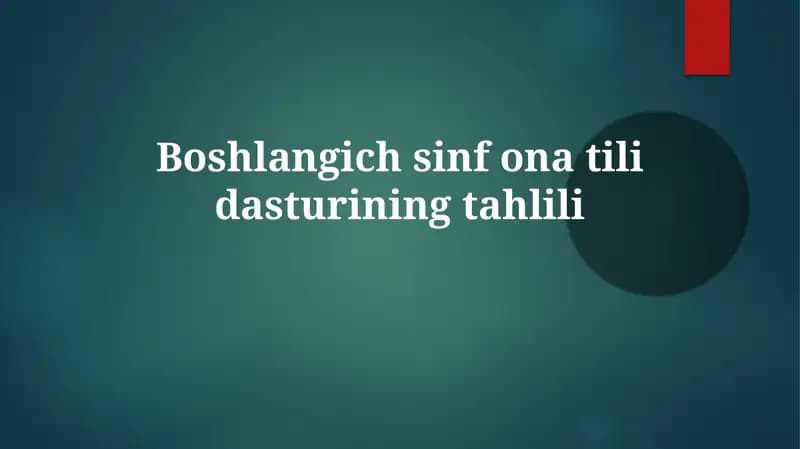 Boshlangichsinfonatilidasturiningtahlili