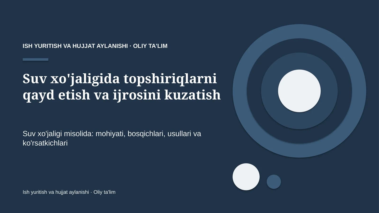 suv xo'jaligida topshiriqlarni qayd etish va ijrosini kuzatish 3574