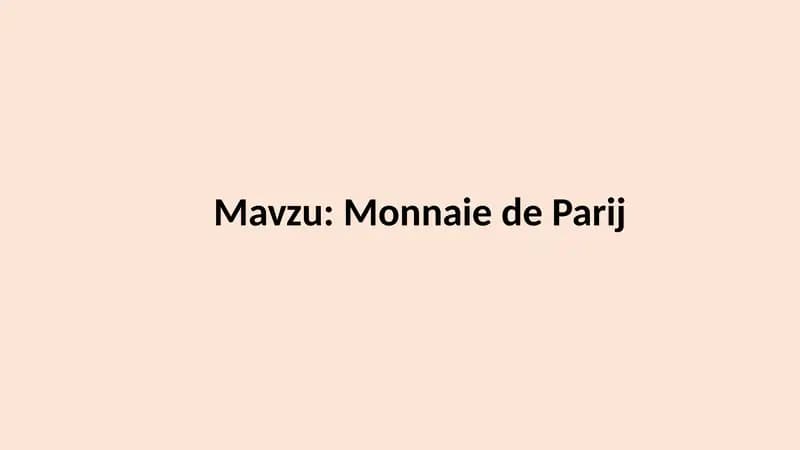 Monnaie de Parij