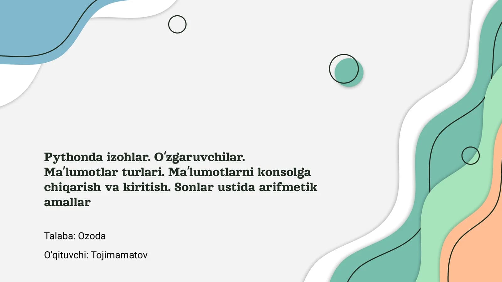 Pythonda izohlar