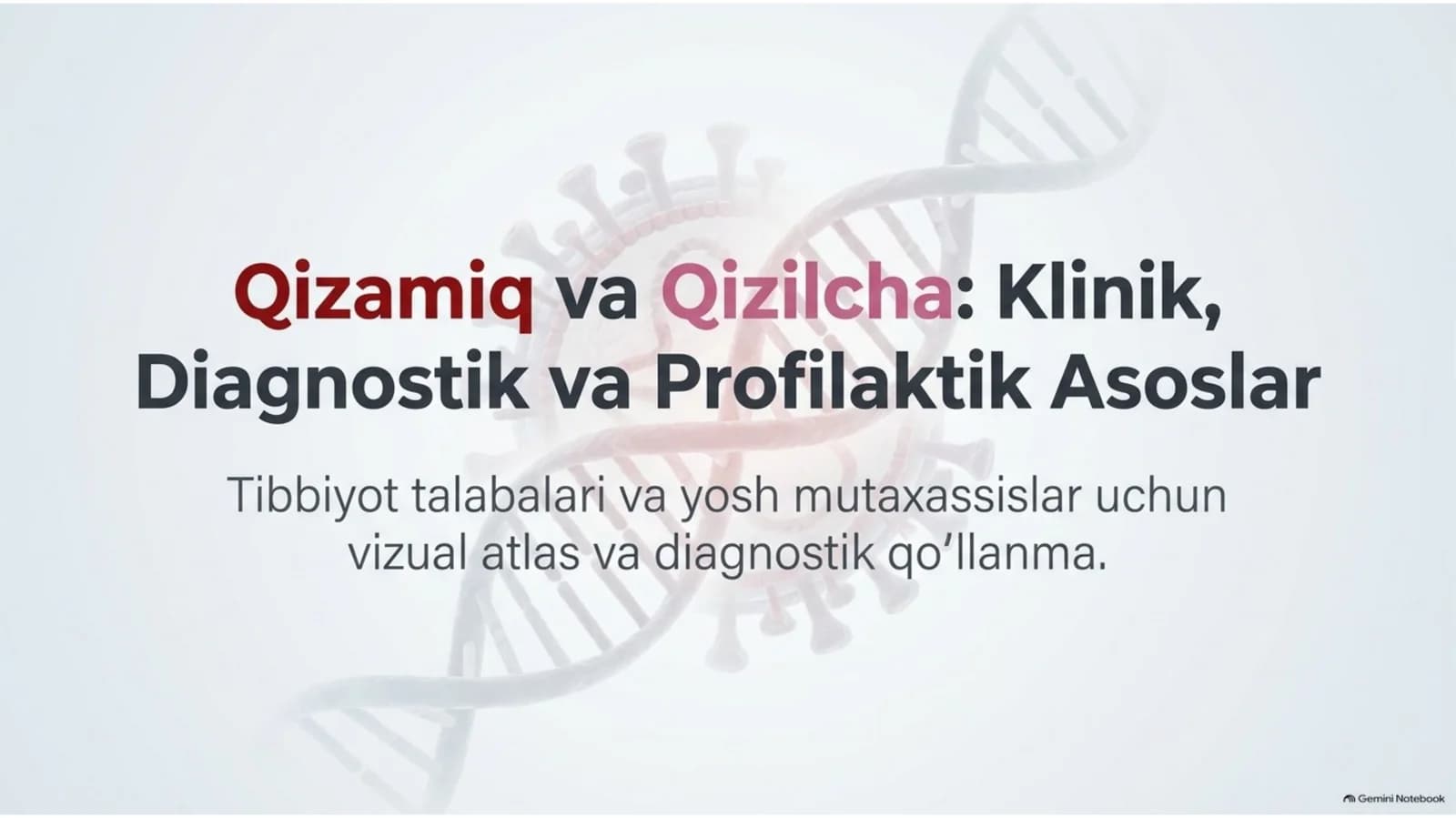 Qizamiq va qizilcha — 20 slaydli tibbiy taqdimot