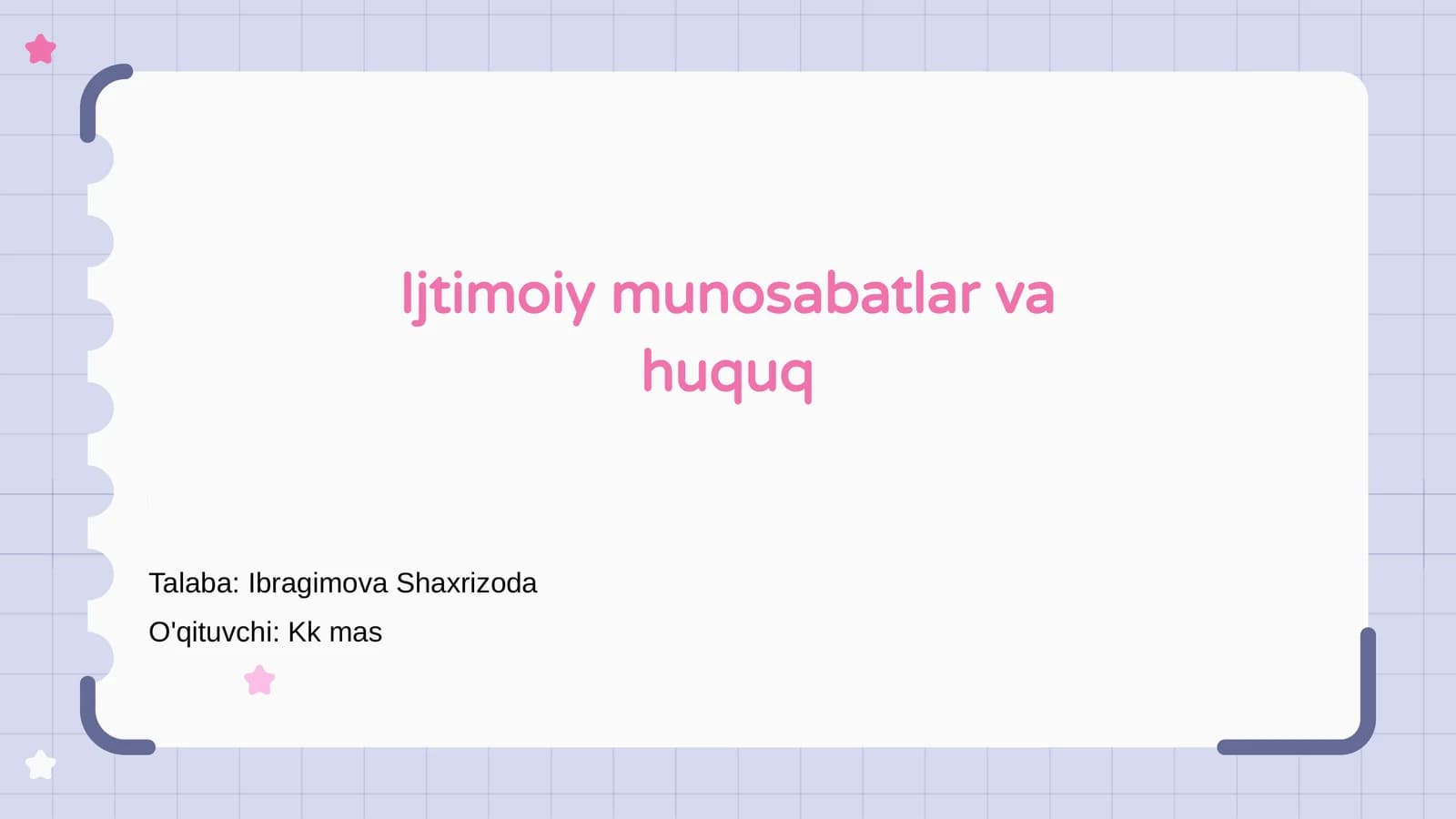 Ijtimoiy munosabatlar va huquq
