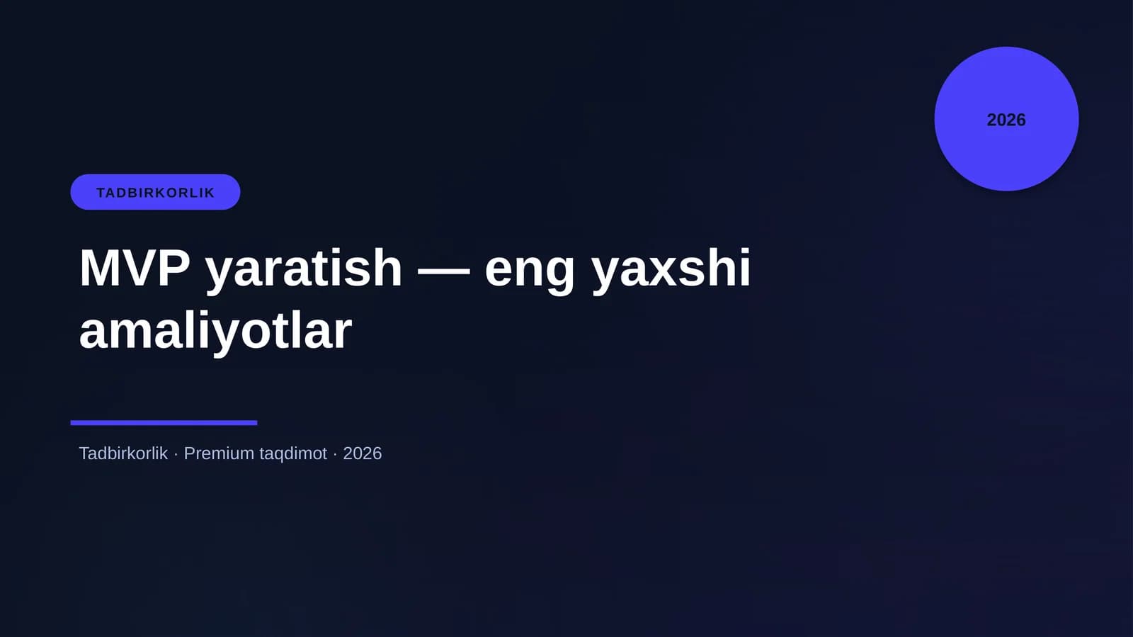 MVP yaratish — eng yaxshi amaliyotlar
