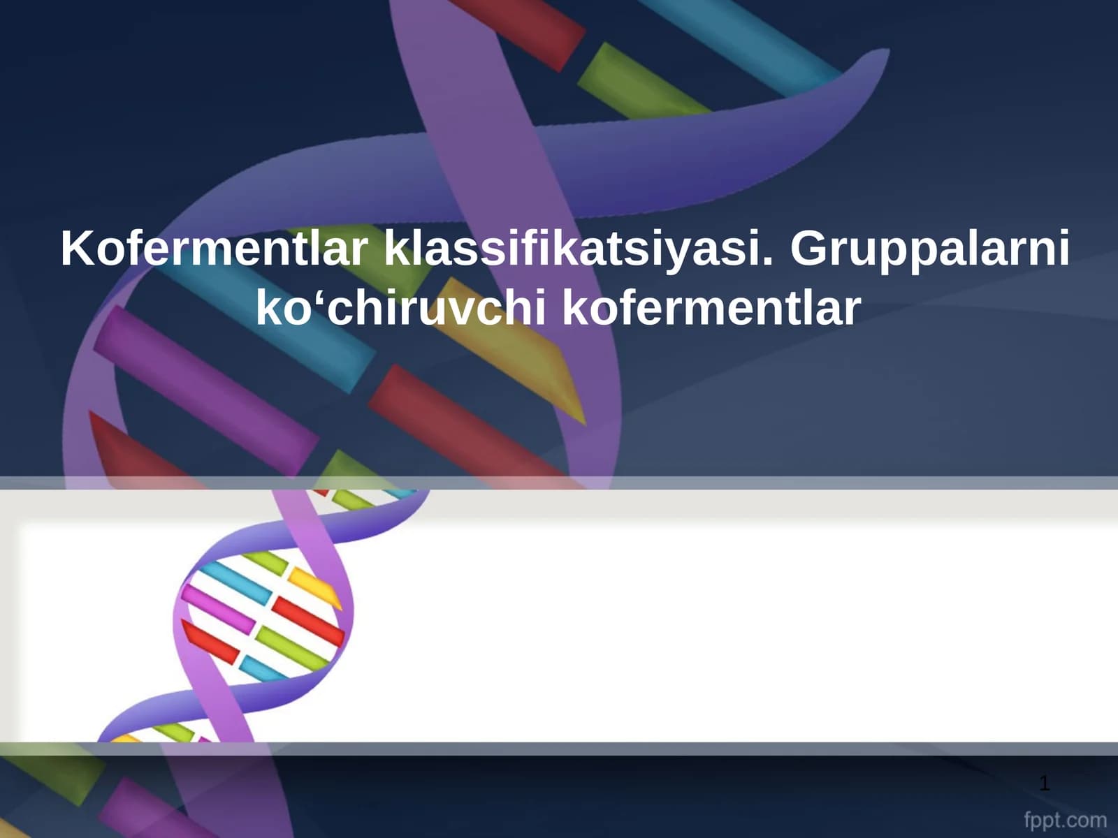Kofermentlar klassifikatsiyasi