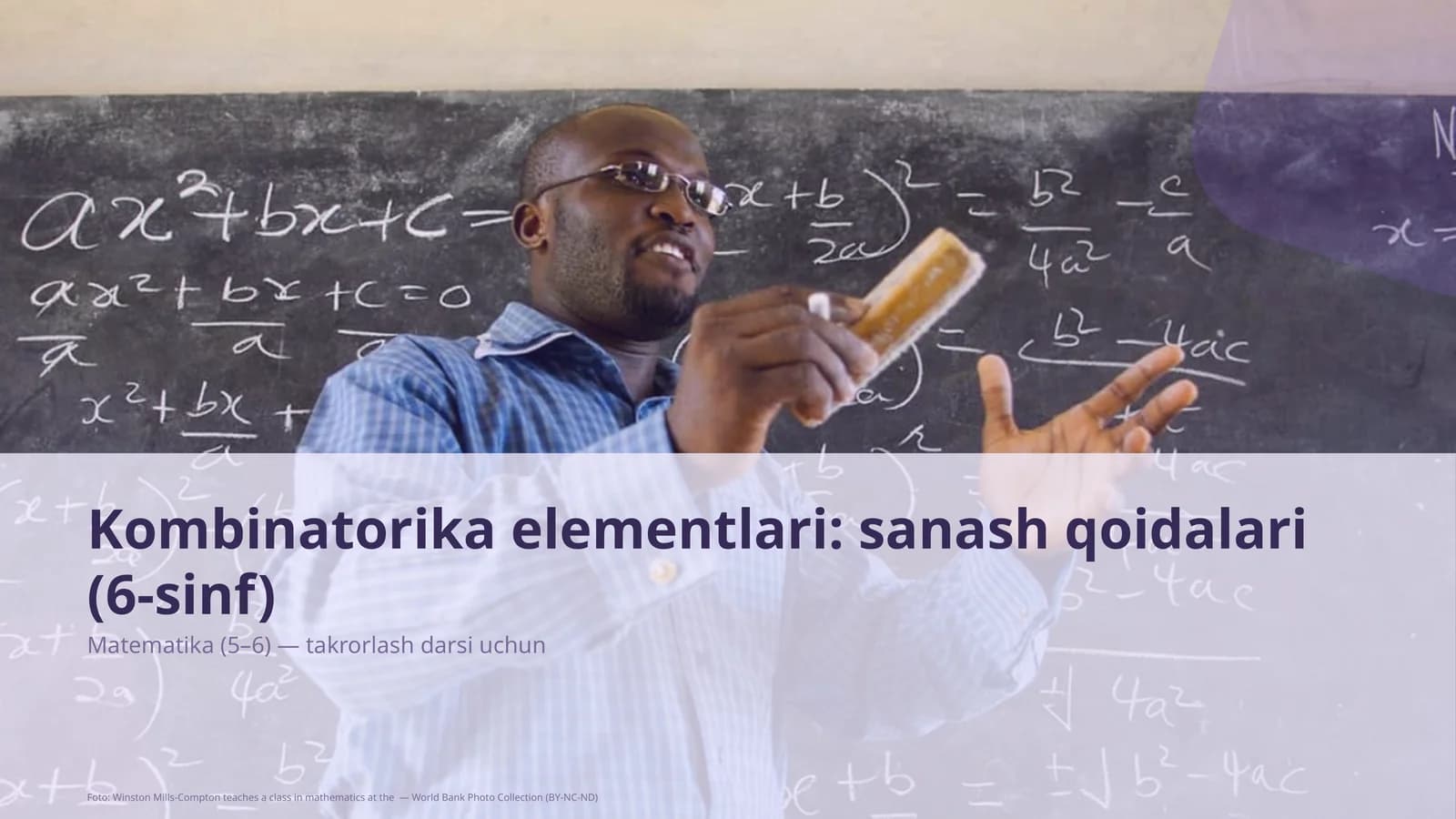 Kombinatorika elementlari: sanash qoidalari (6-sinf)