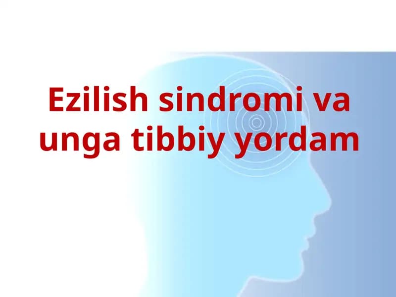 Ezilish sindromi va unga tibbiy yordam
