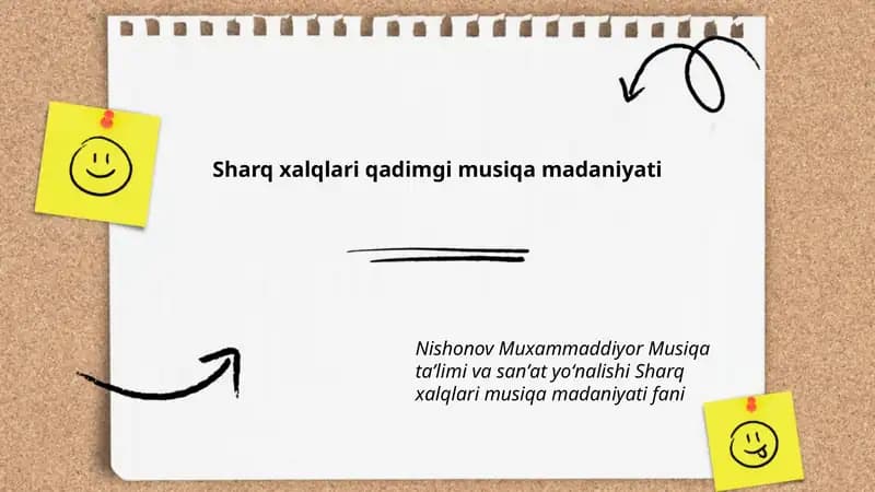 Sharq xalqlari qadimgi musiqa madaniyati