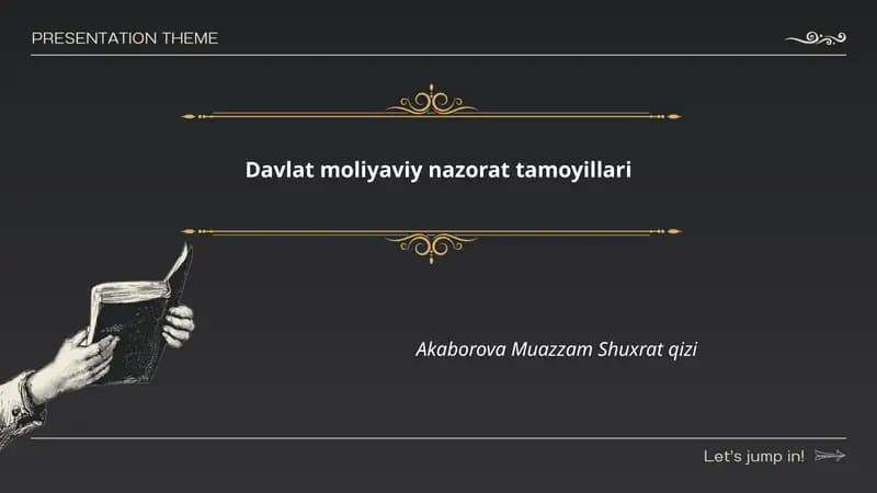 Davlat moliyaviy nazorat tamoyillari