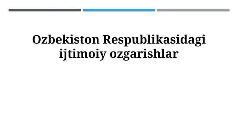 Demografik o'zgarishlar va oilaviy tuzilmadagi transformatsiya