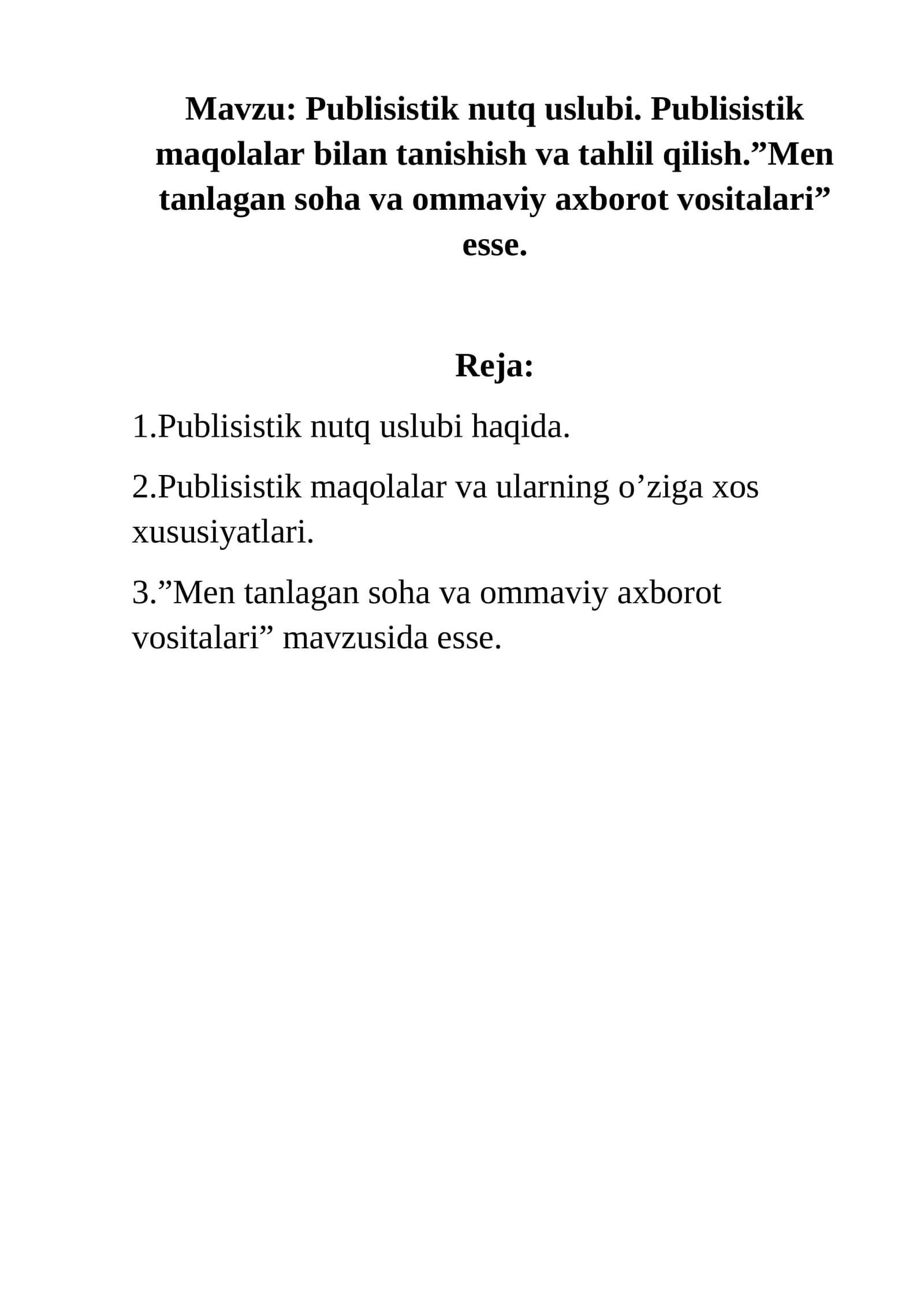 Publisistik nutq uslubi