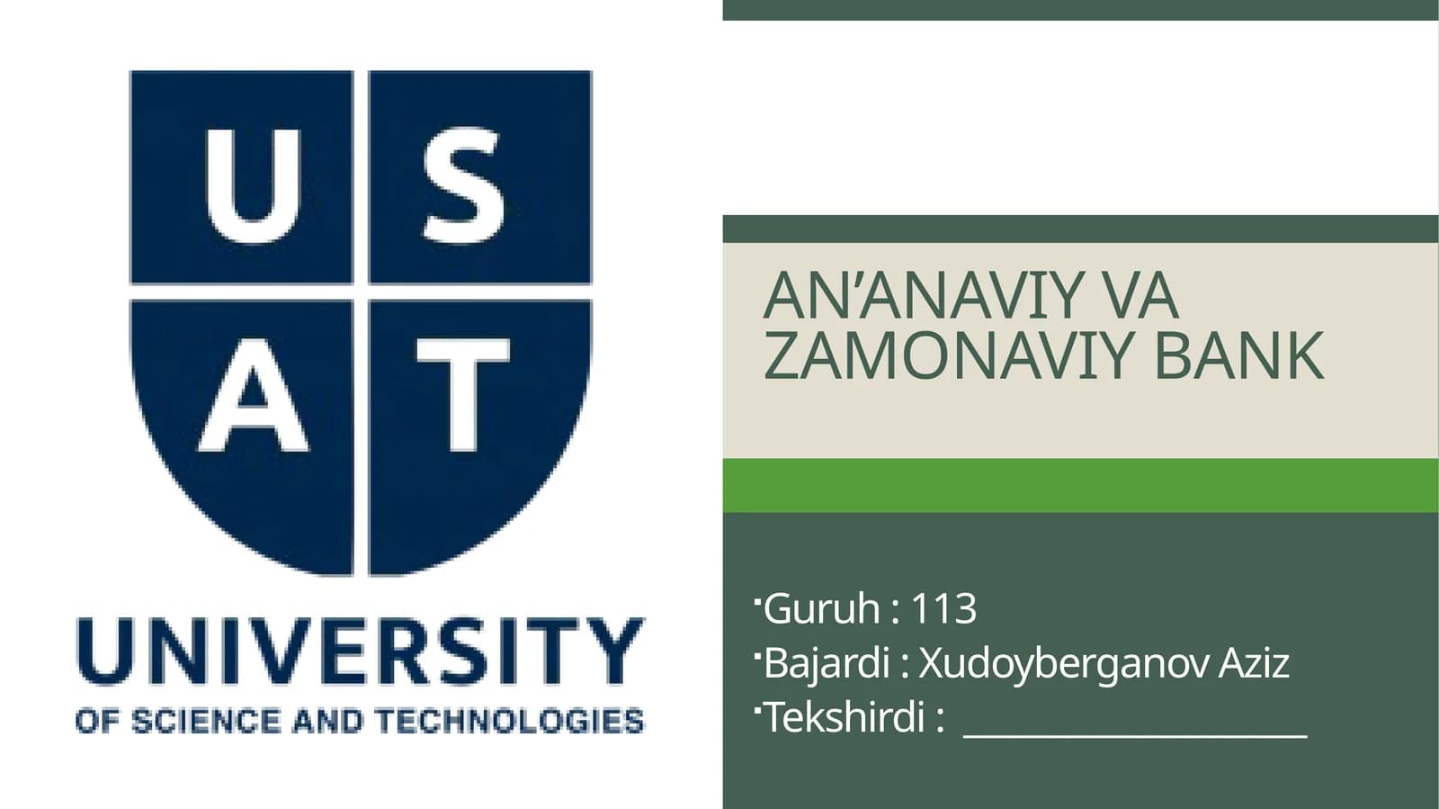An’anaviyvazamonaviybank