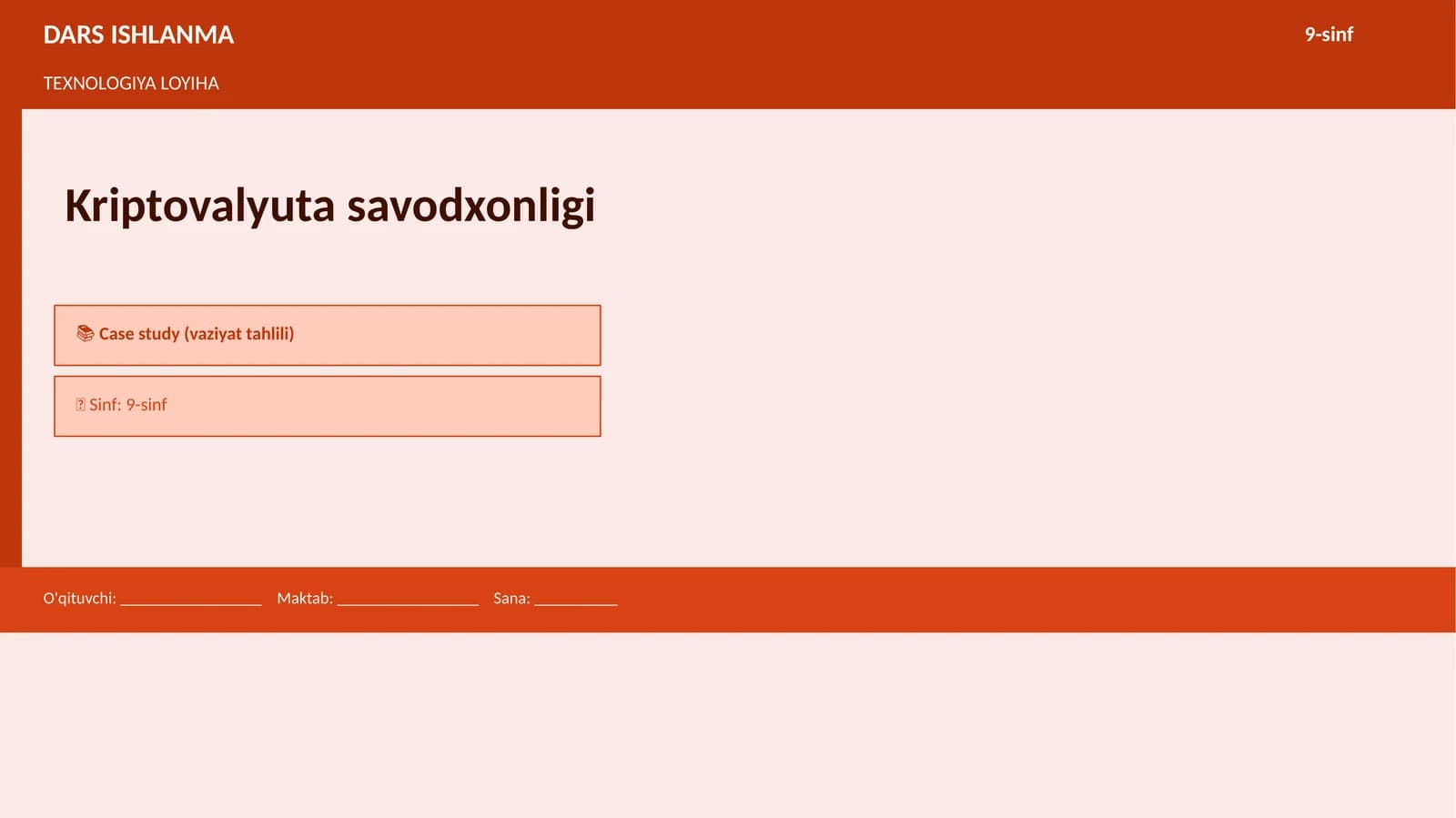 TEXNOLOGIYA LOYIHA