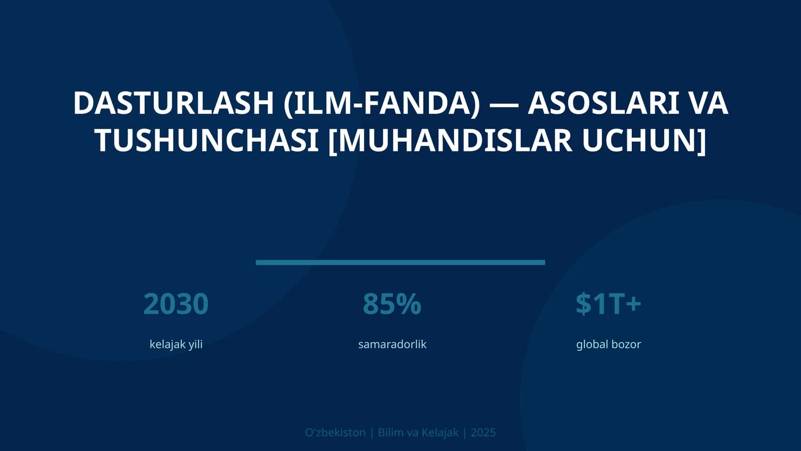 Dasturlash (ilm-fanda) — asoslari va tushunchasi [muhandislar uchun]