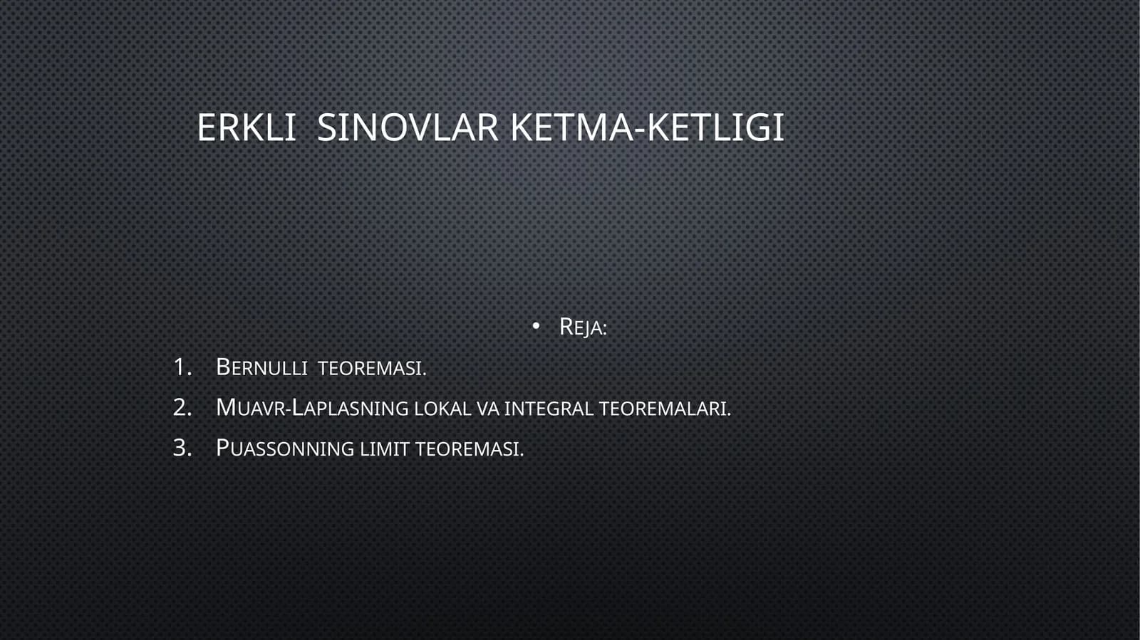 Erkli sinovlar ketma-ketligi
