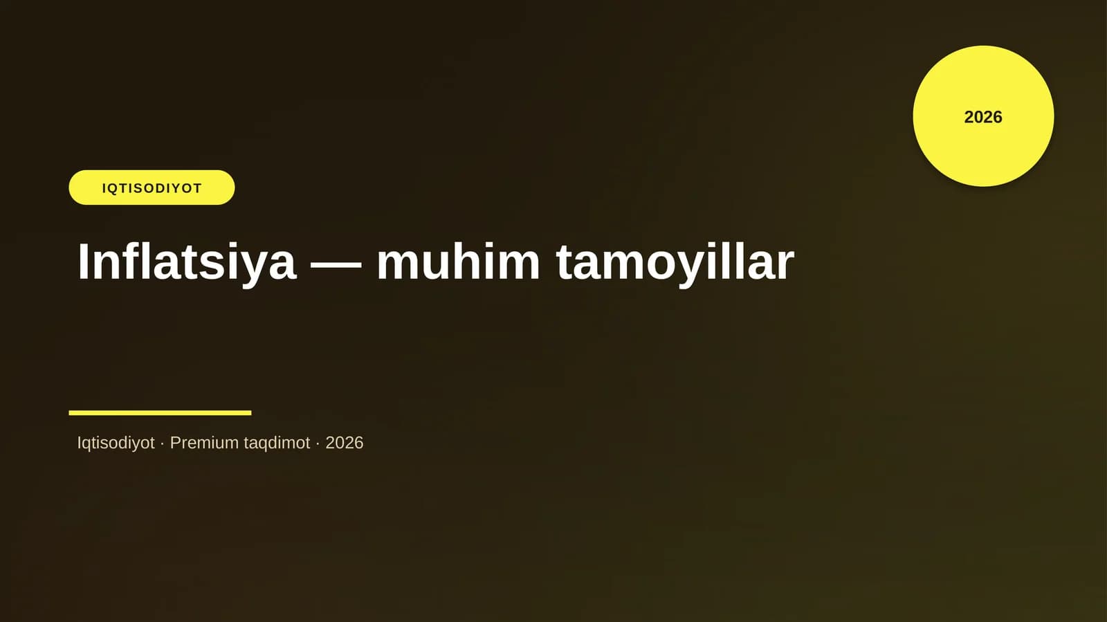 Inflatsiya — muhim tamoyillar