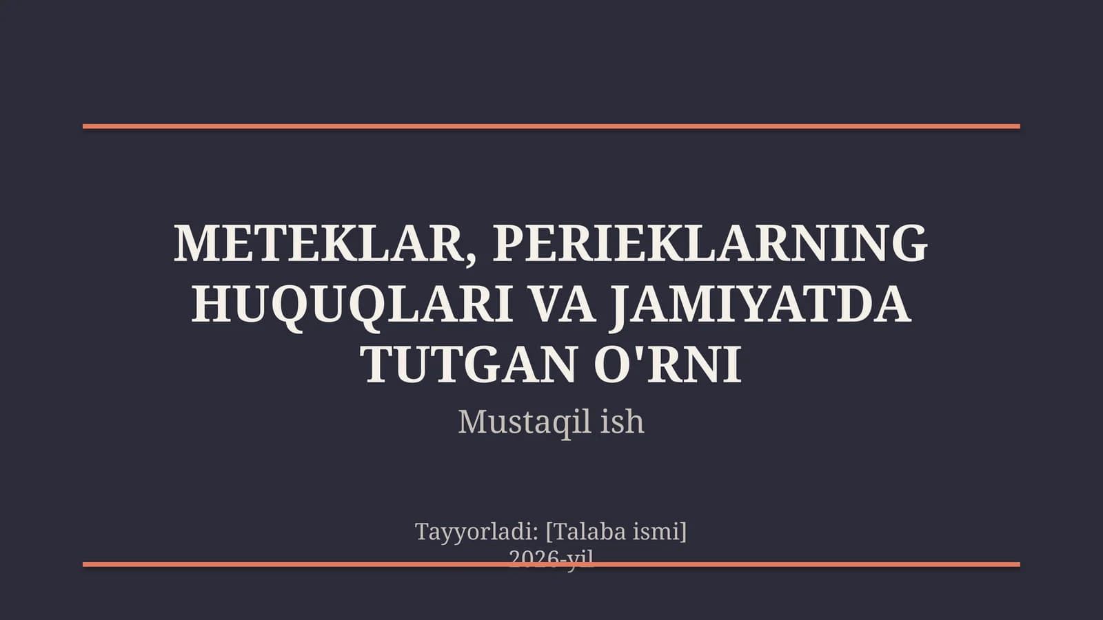 Meteklar, perieklarning huquqlari va jamiyatda tutgan o'rni