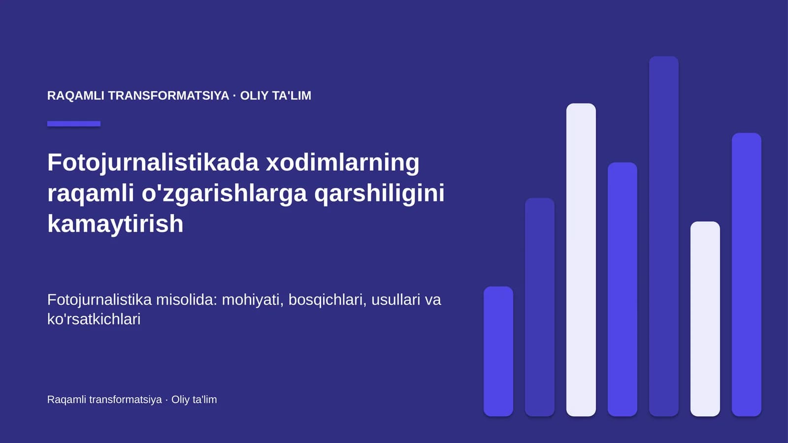 fotojurnalistikada xodimlarning raqamli o'zgarishlarga qarshiligini kamaytirish 1587