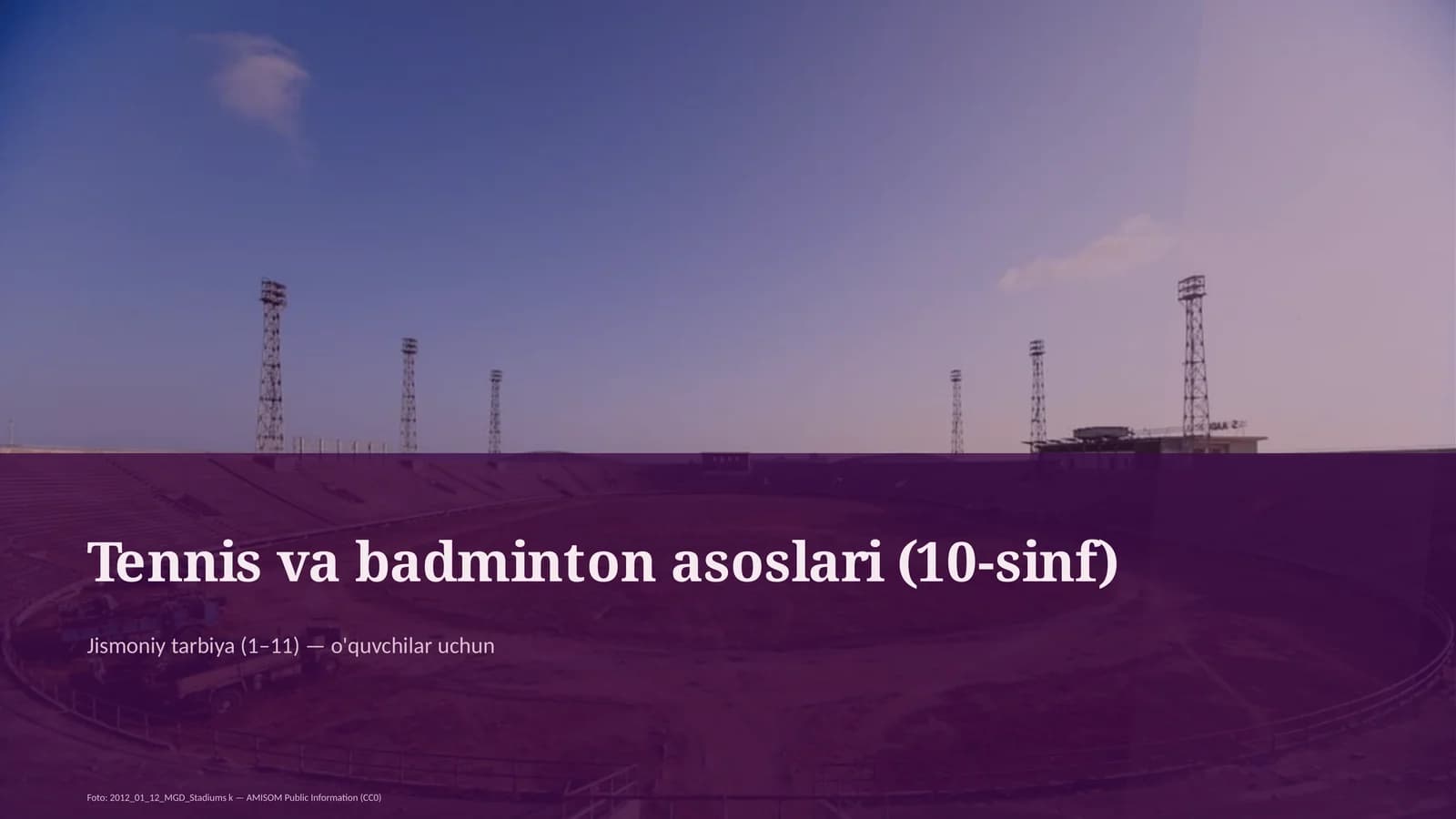 Tennis va badminton asoslari (10-sinf)
