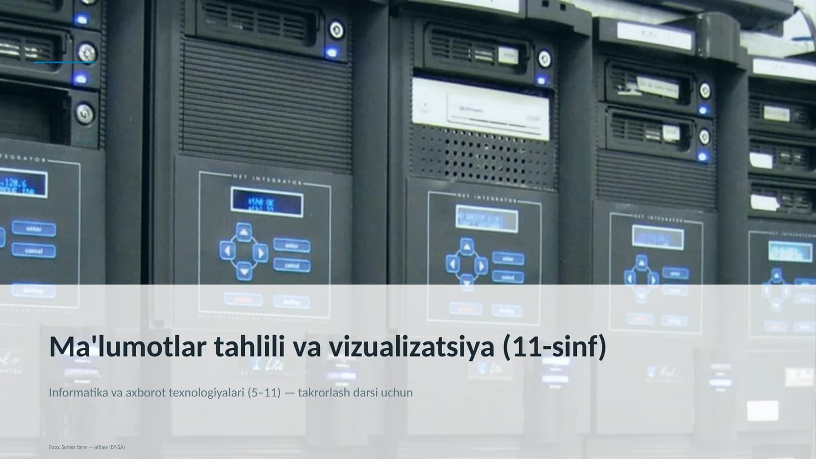 Ma'lumotlar tahlili va vizualizatsiya (11-sinf)