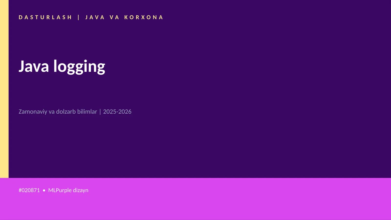 Java logging