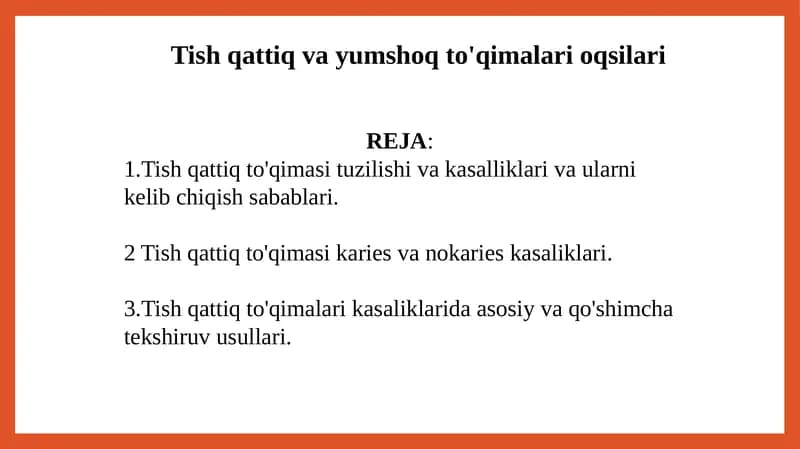 Tishqattiq va yumshoq to'qimalar