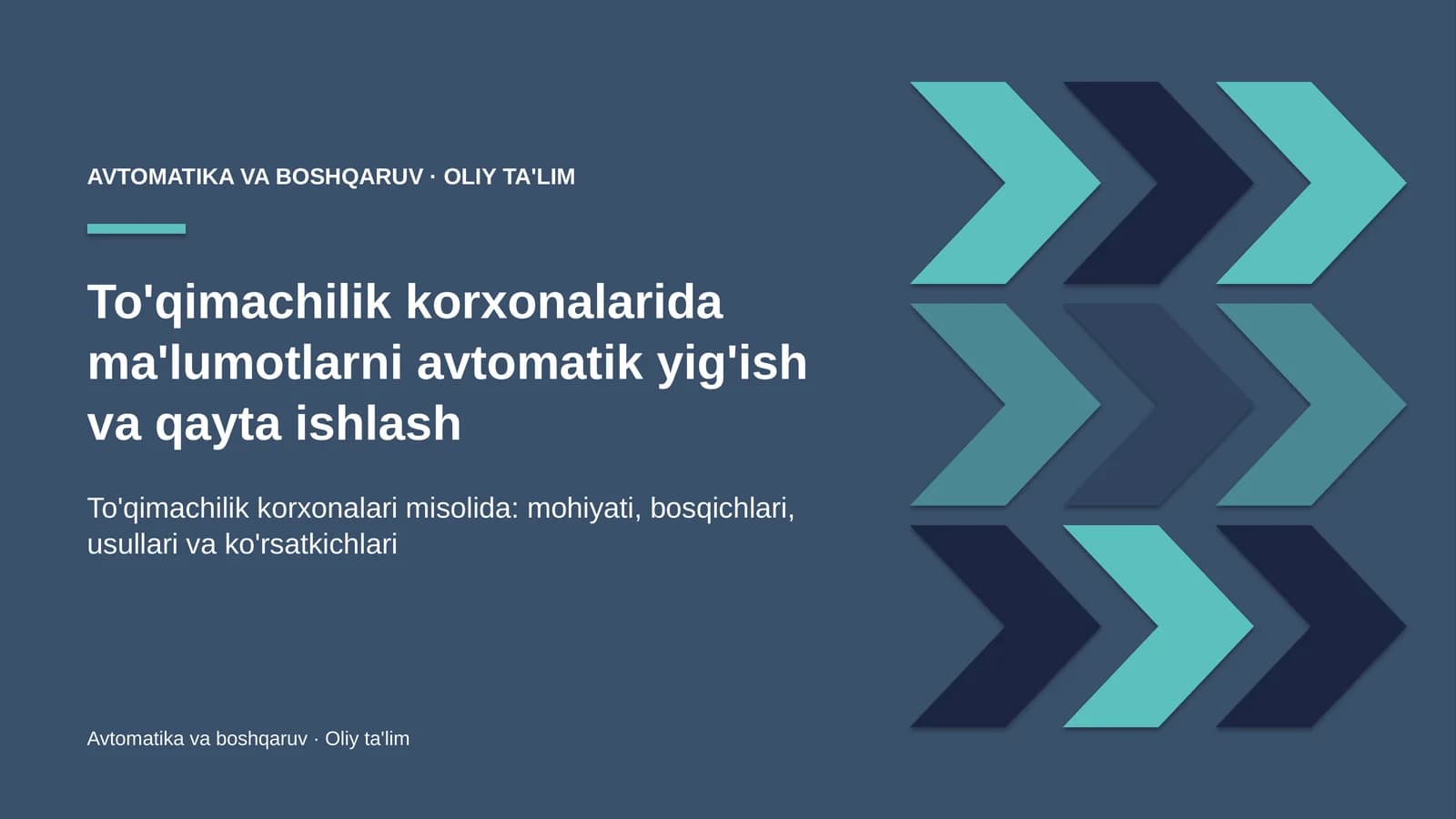 to'qimachilik korxonalarida ma'lumotlarni avtomatik yig'ish va qayta ishlash 9739