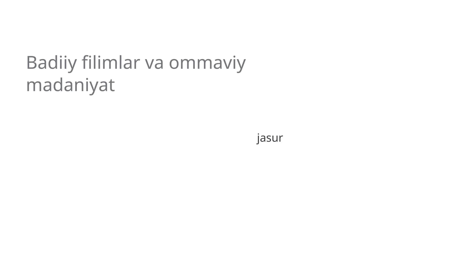 Badiiy filimlar va ommaviy madaniyat