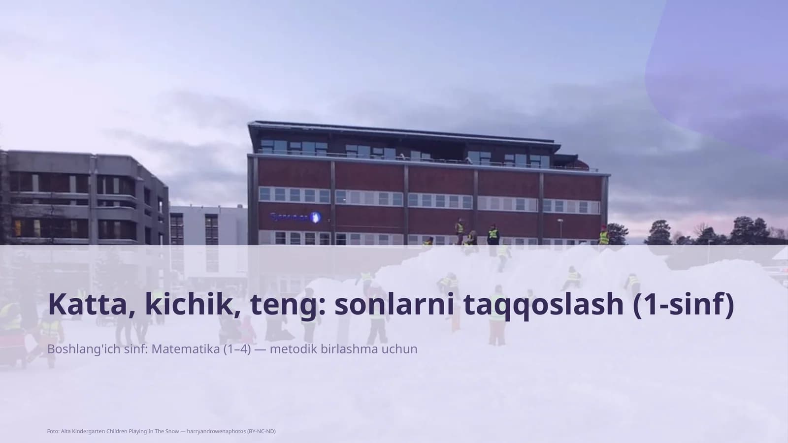 Katta, kichik, teng: sonlarni taqqoslash (1-sinf)