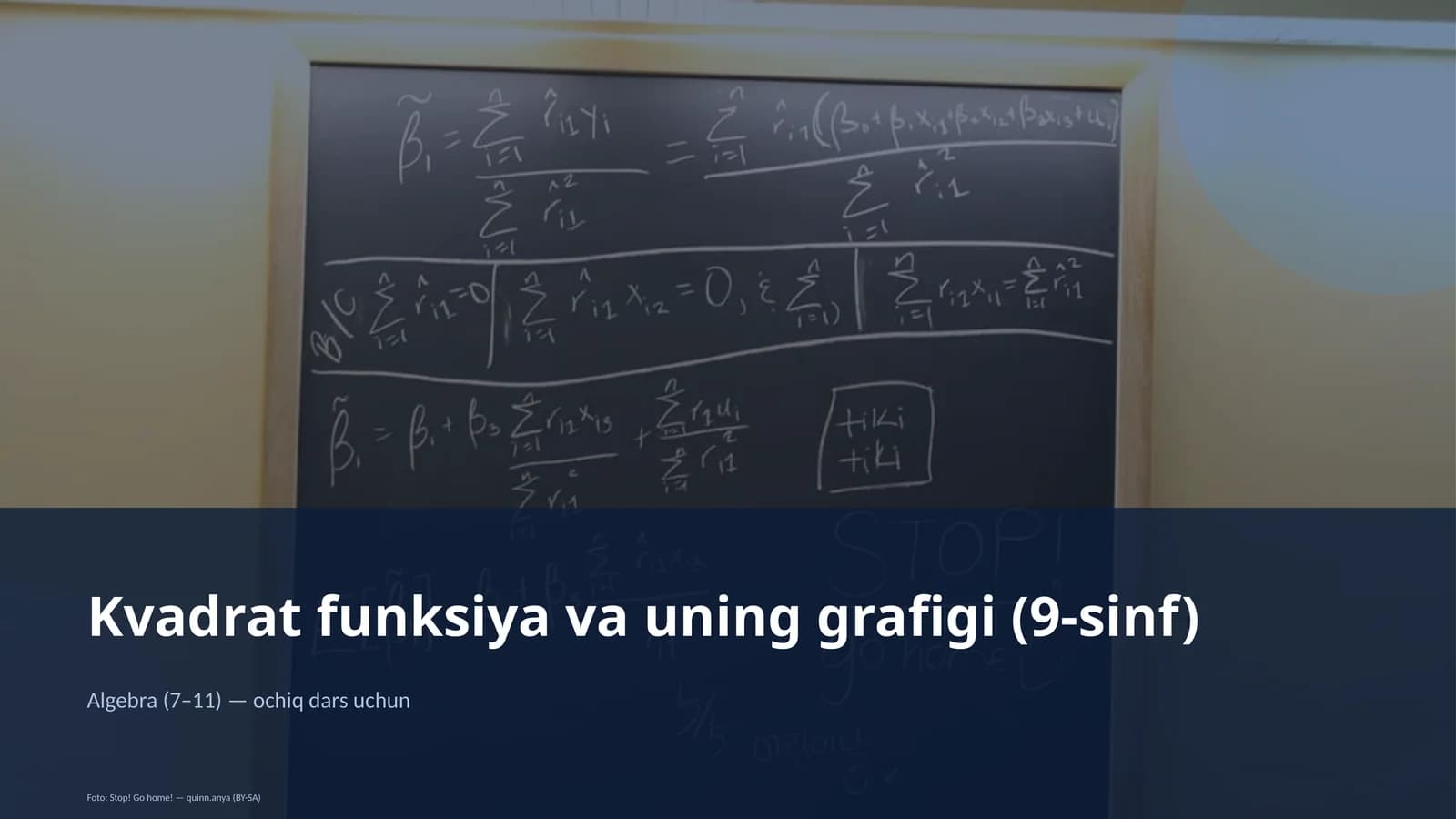 Kvadrat funksiya va uning grafigi (9-sinf)