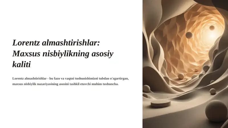 Lorentz almashtirishlar