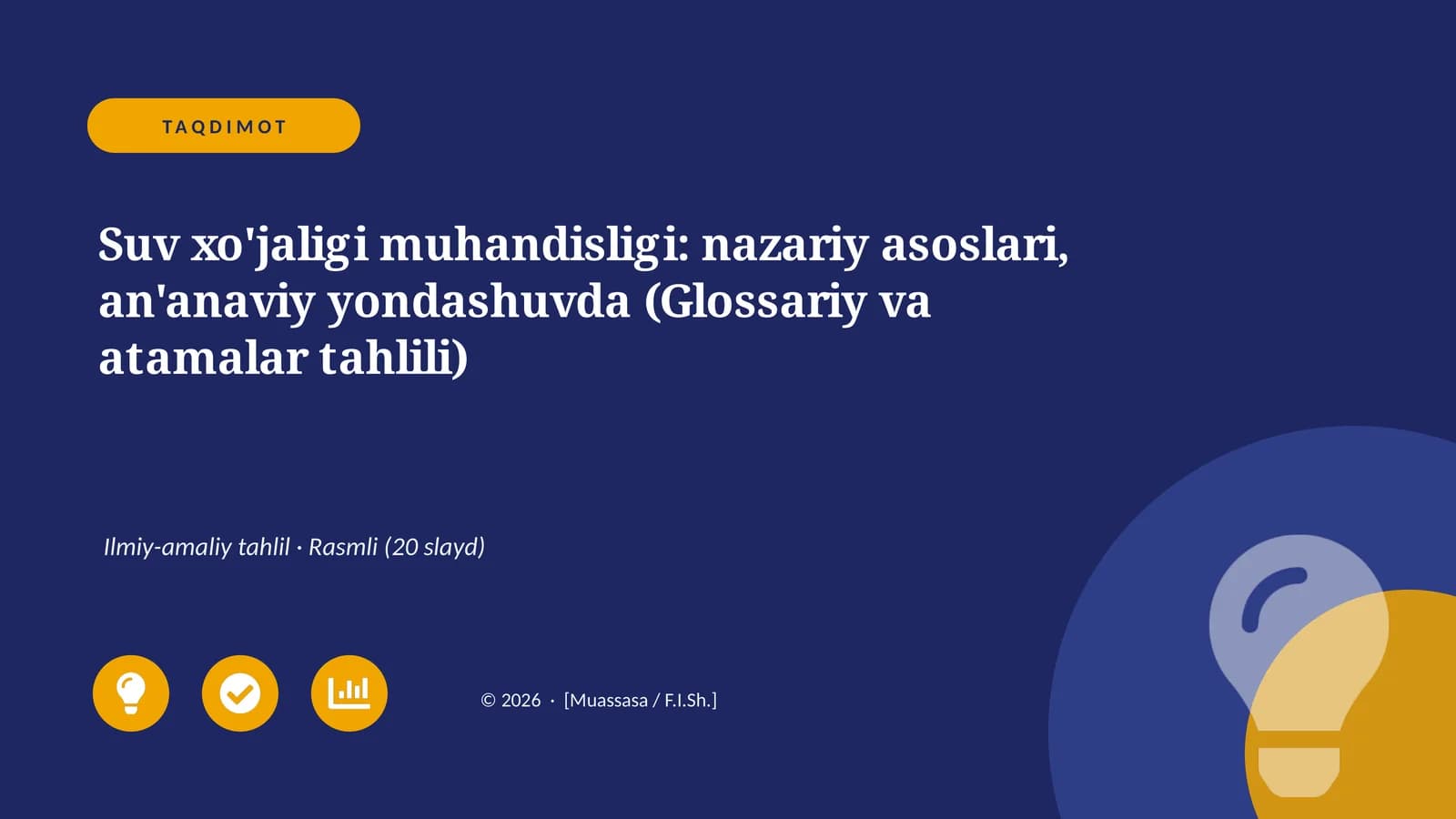 Suv xo'jaligi muhandisligi: nazariy asoslari, an'anaviy yondashuvda (Glossariy va atamalar tahlili)