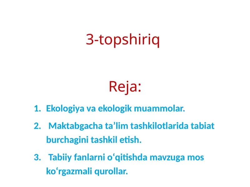 Ekologiyavaekologikmuammolar