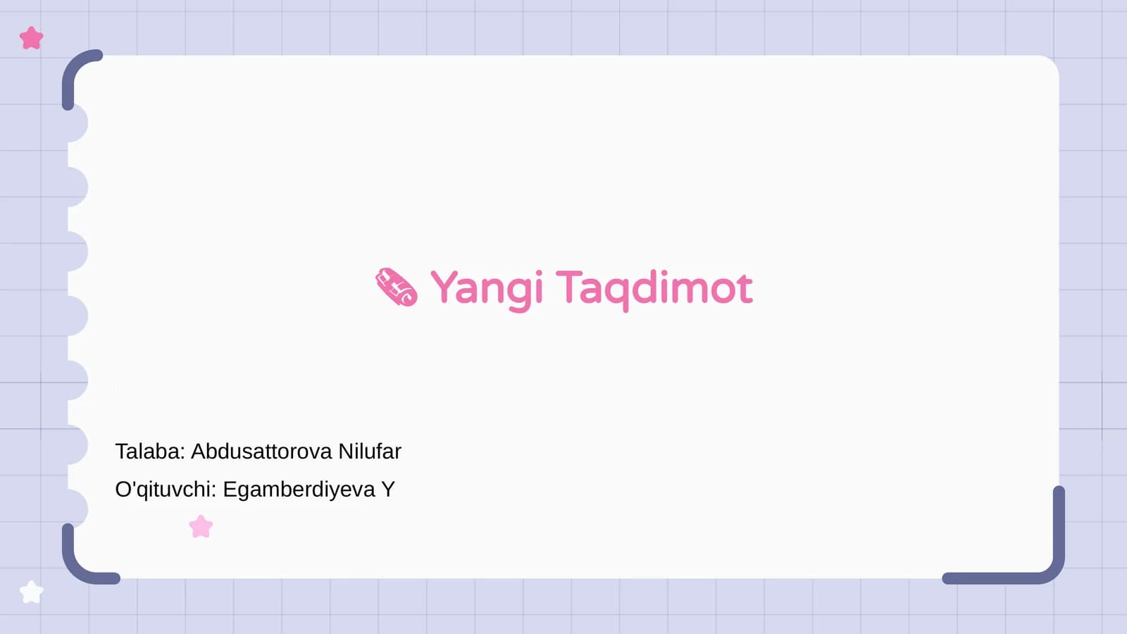 Yangi Taqdimot