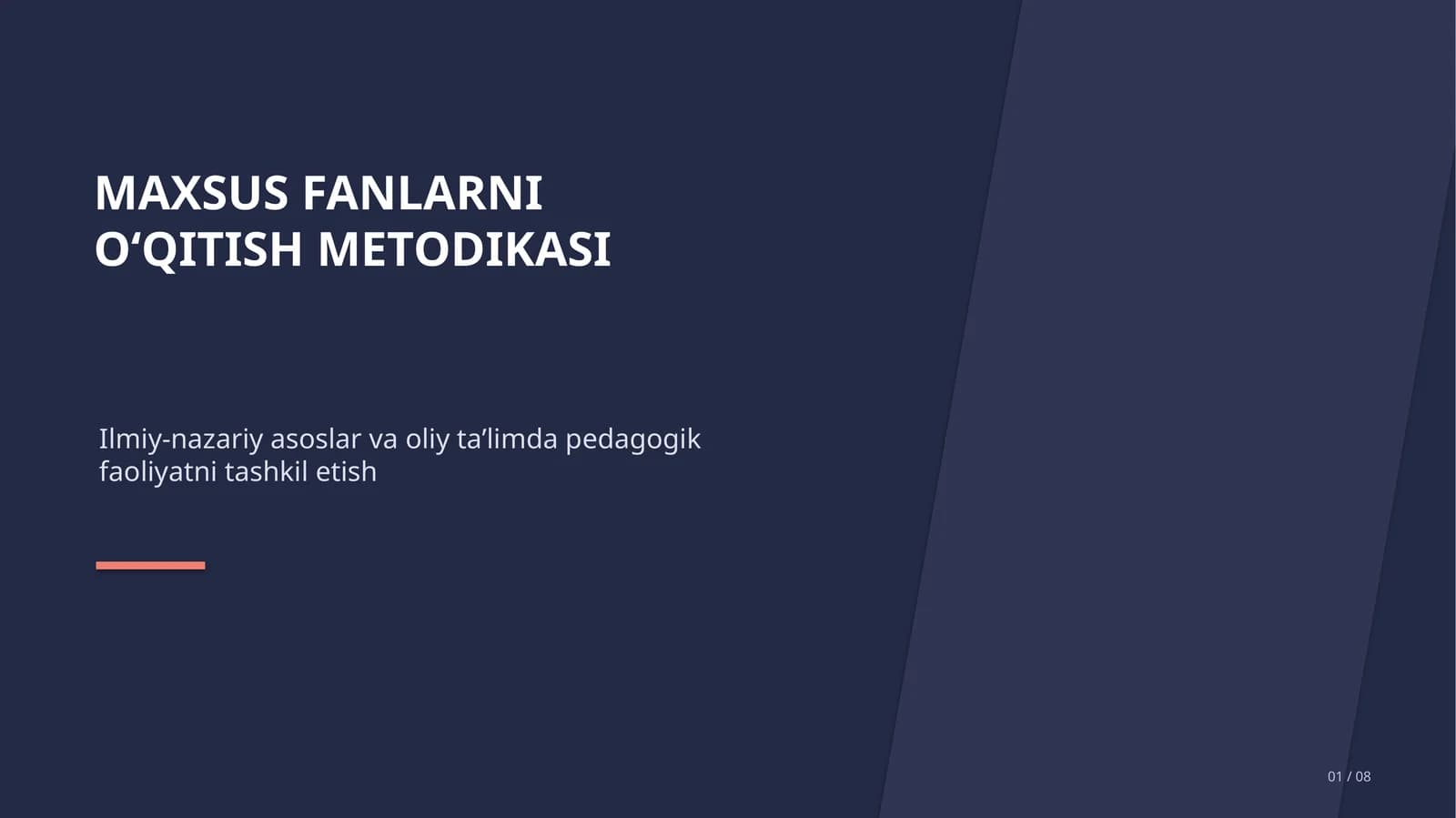 MAXSUS FANLARNI O‘QITISH METODIKASI