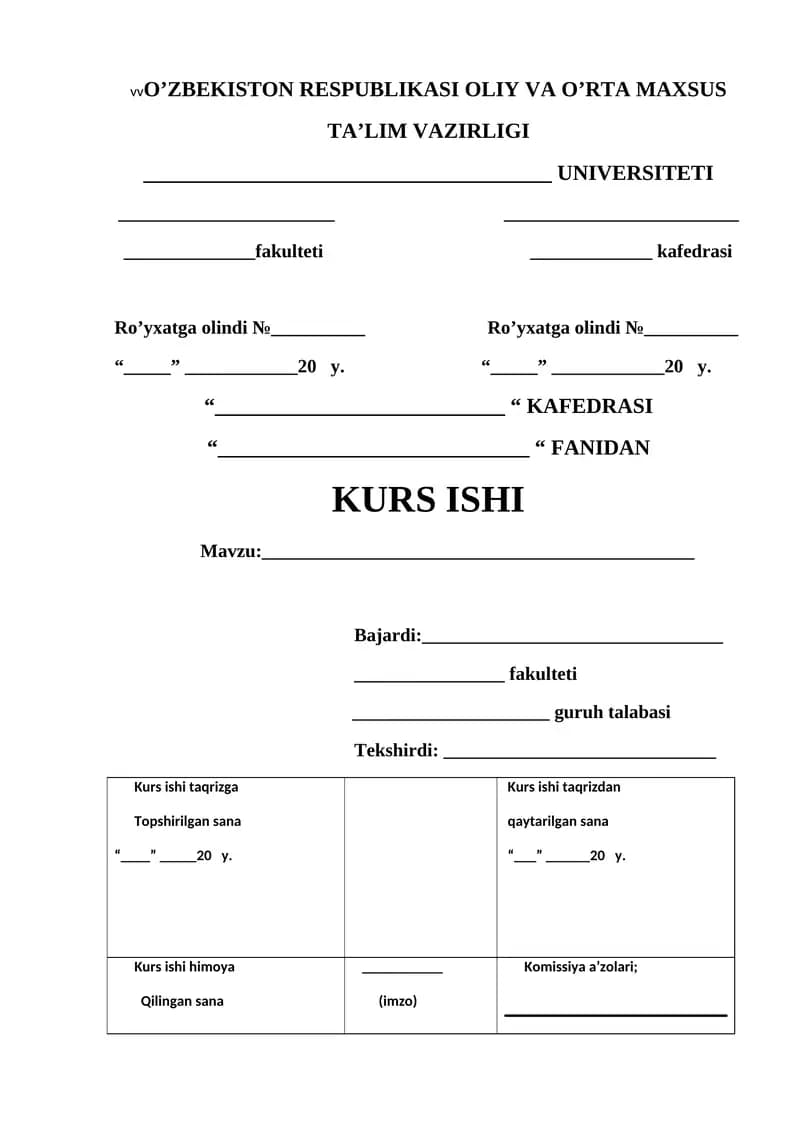 Kurs ishi