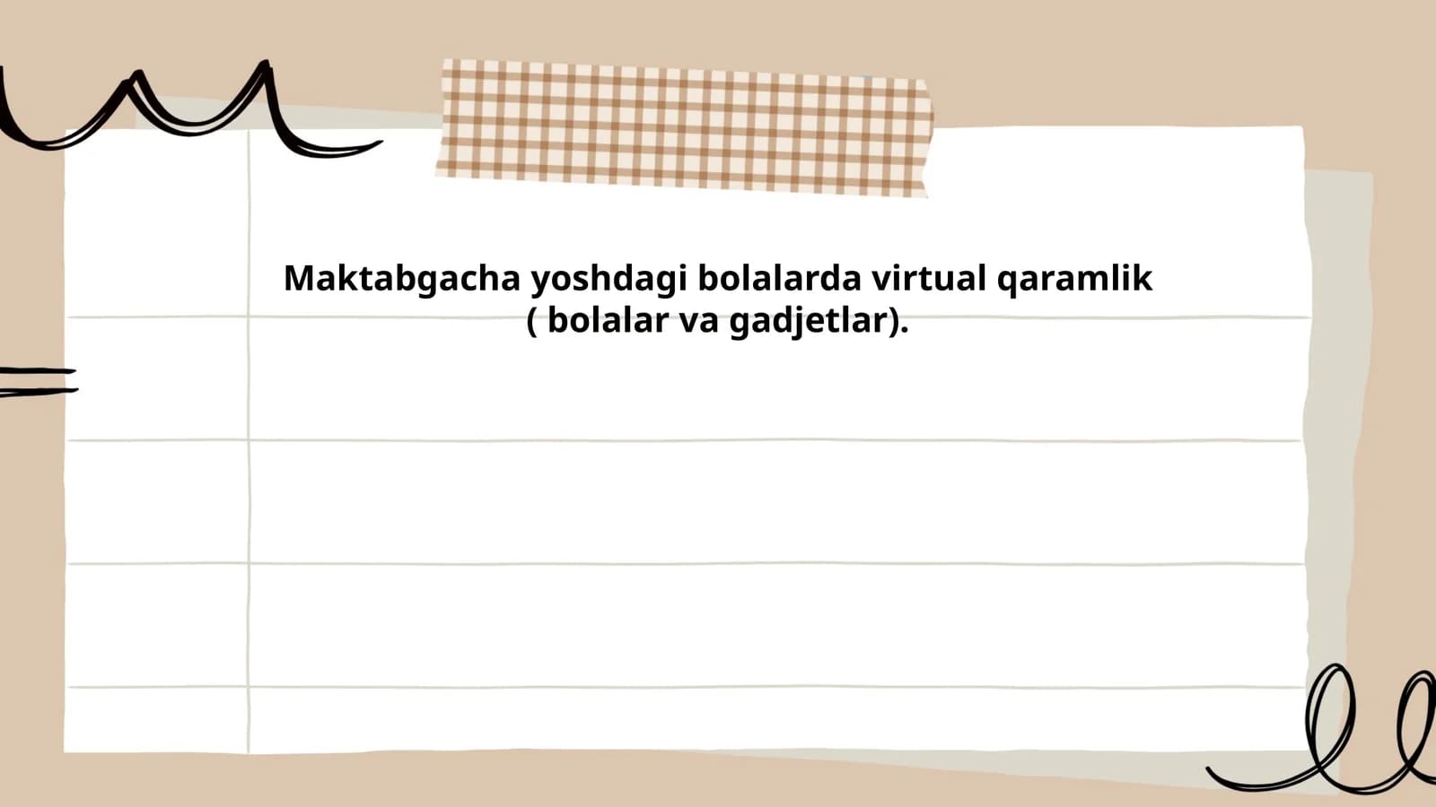 Maktabgacha yoshdagi bolalarda virtual qaramlik ( bolalar va gadjetlar)
