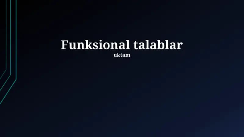 Funksional talablar