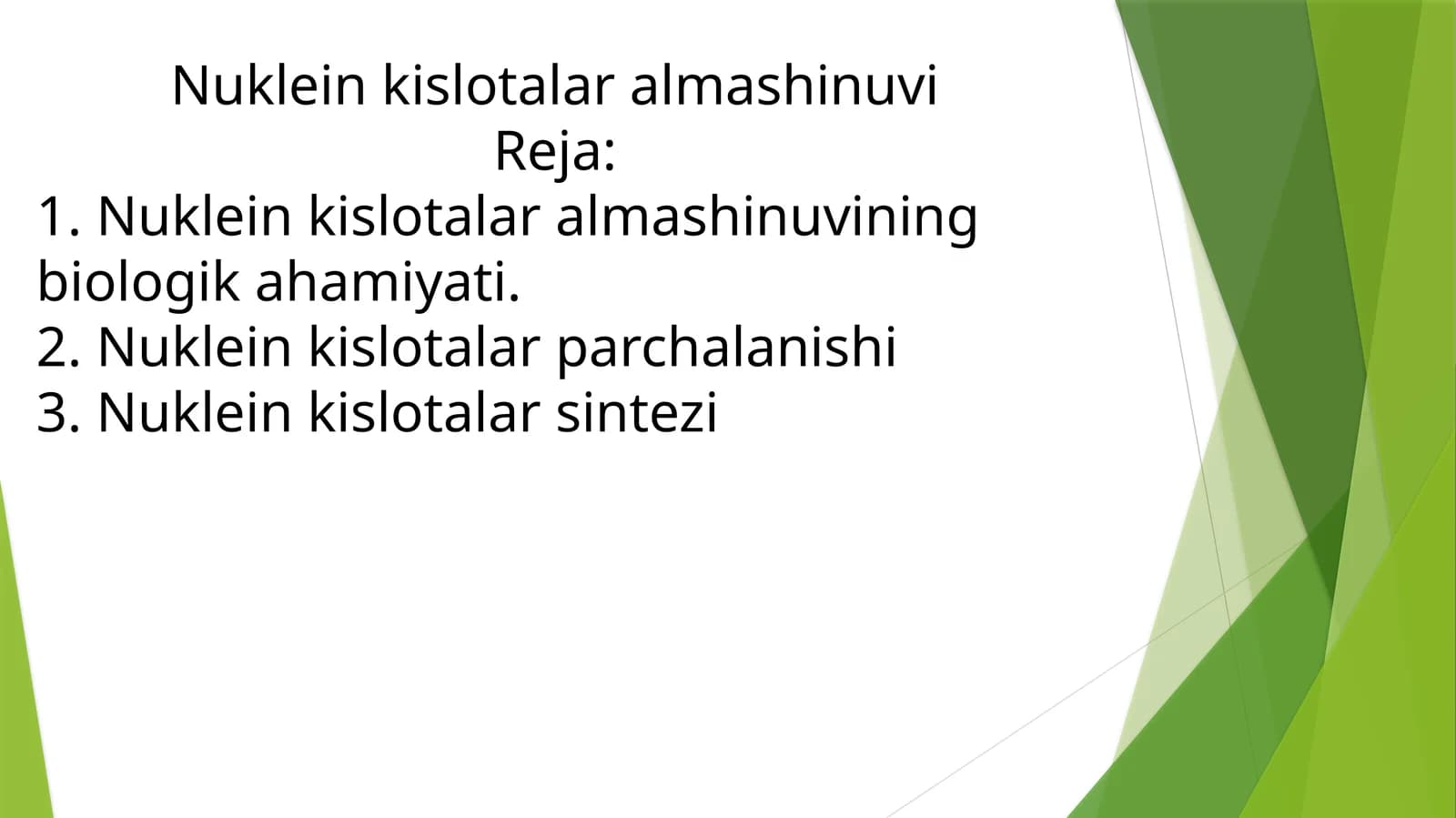 Nuklein kislotalar almashinuvi