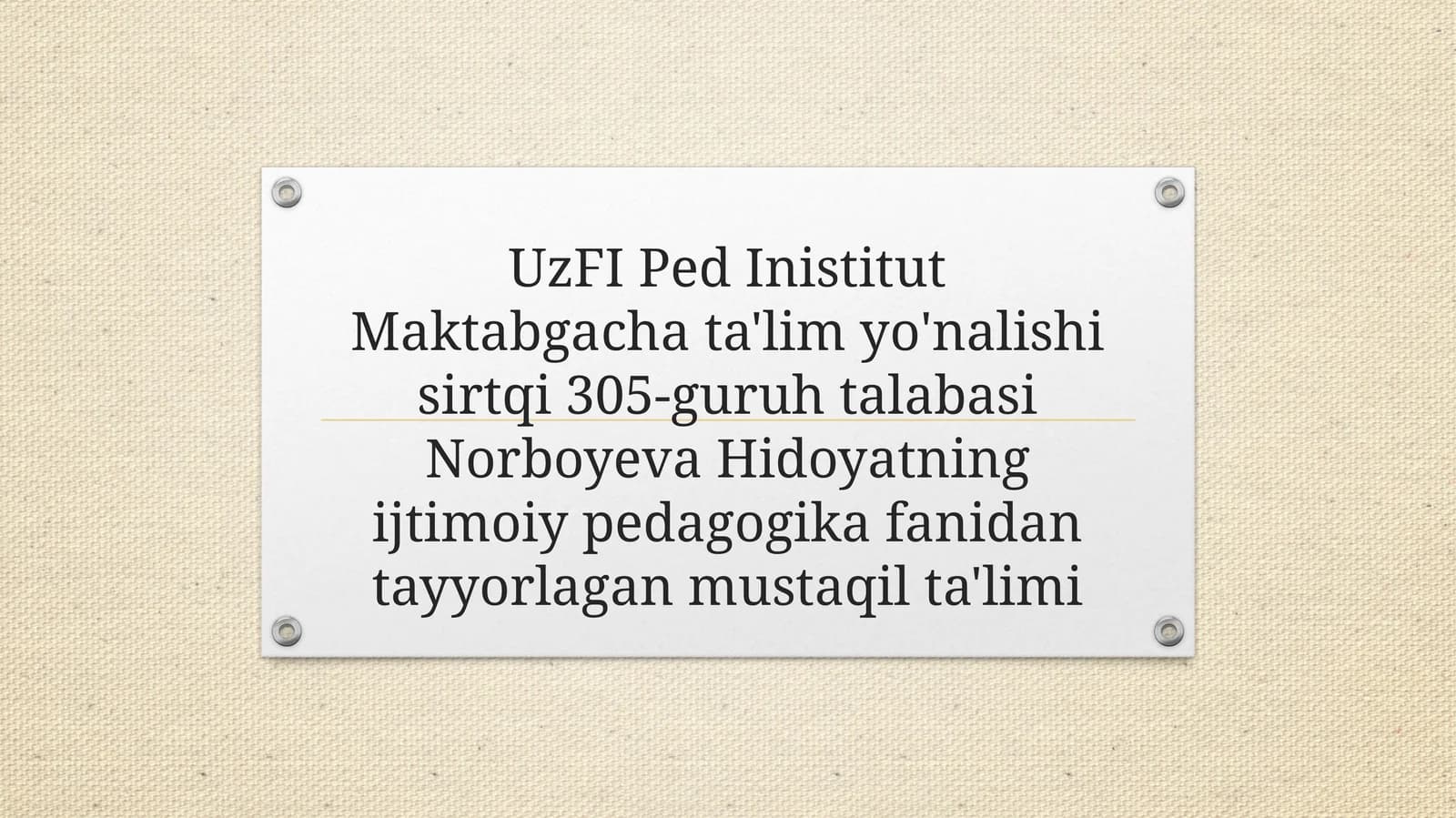 Oila bilan ijtimoiy-pedagogik faoliyat