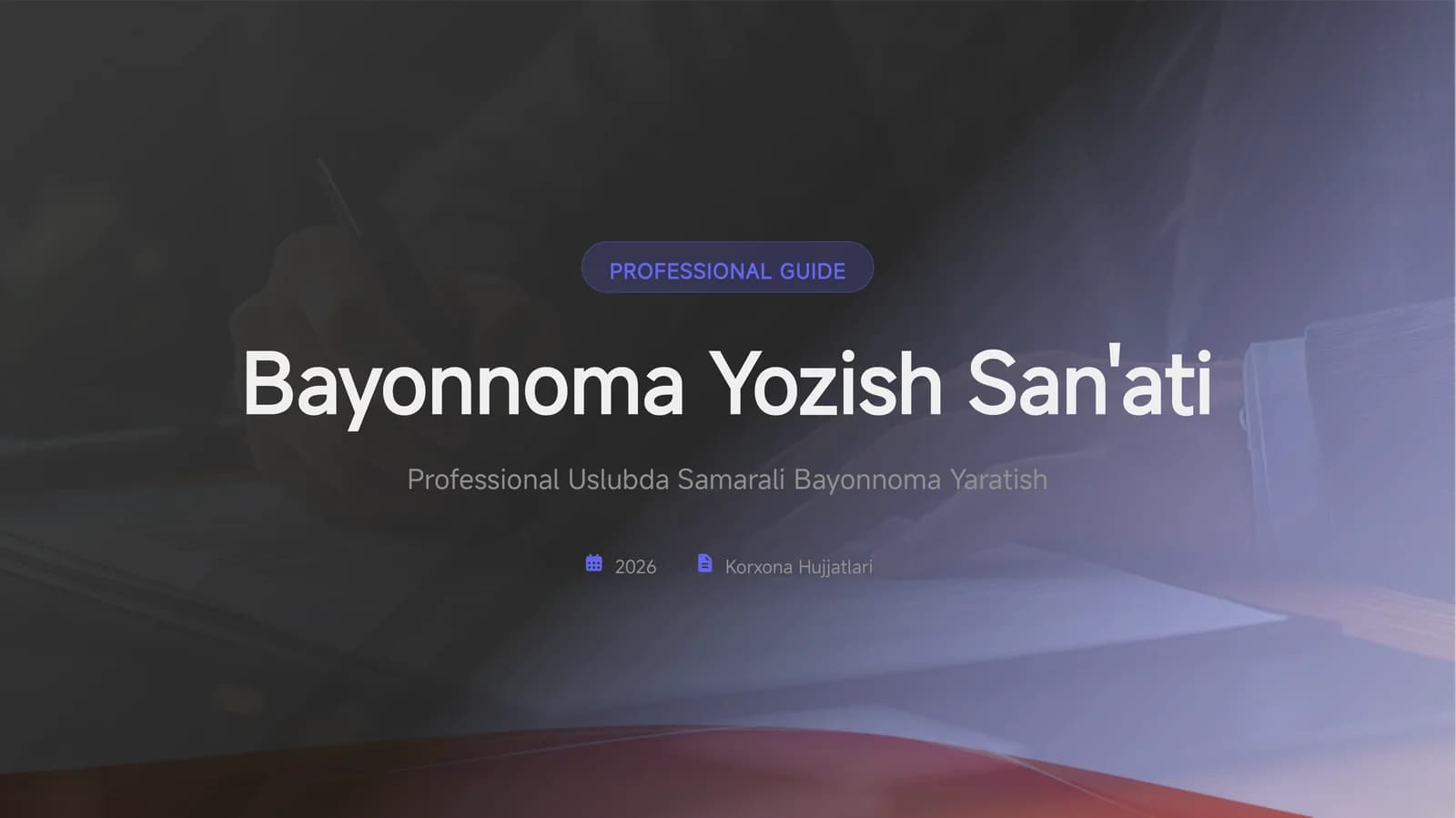 Bayonnoma Yozish San'ati