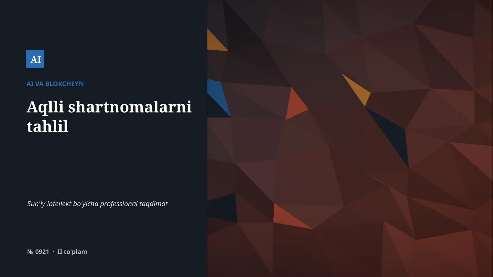Aqlli shartnomalarni tahlil